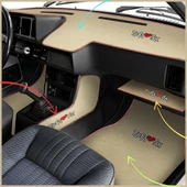 Tofaş Şahin Doğan Kartal Bej Renk Alçak Torpido Halısı / Oto Halı Paspas & Torpido Konsol Koruma Set thumbnail 1