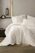 Cotton Box Silky Saten Çift Kişilik Nevresim Takımı Ekru thumbnail 1