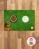 Petmat Kedi Mama Paspası , Kaymaz Taban , Yıkanabilir , Evcil Hayvan Paspası 011-Ç - 1