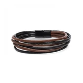 Erkek Bileklik | Kahverengi Siyah Çoklu Katmanlı Tasarım 31833B13D3 thumbnail 3