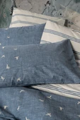 Cotton Box Klein Nakışlı Çift Kişilik Nevresim Takımı Ceria Lacivert - 2