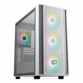 Cooler Master MasterBox 600 USB 3.2 ARGB eATX Mid Tower Beyaz Kasa thumbnail 1