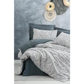 Cotton Box Minimal Çift Kişilik Nevresim Takimi Molly Antrasit thumbnail 1