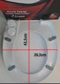 FATEX ELİZAN ( AKDENİZ ) ( 36,5 x 43,5 cm ) NORMAL KAPANAN PLASTİK KLOZET KAPAĞI thumbnail 6