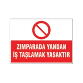 Yandan iş taşlamak yasaktır, isg uyarı levhası - 1