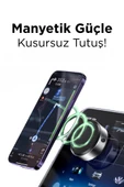 Torima X8Q Gümüş Çift Taraflı Manyetik Adsorpsiyon Vakumlu Kompakt Telefonu Tutucu thumbnail 2