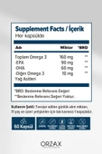OCEAN Orzax 500mg Saf Balık Yağı Limon Aromalı Blister 60 Kapsül - 2