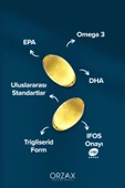 OCEAN Orzax 500mg Saf Balık Yağı Limon Aromalı Blister 60 Kapsül - 3