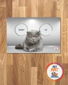 Petmat Kedi Mama Paspası , Kaymaz Taban , Yıkanabilir , Evcil Hayvan Paspası 014-G - 1