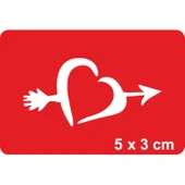 Kalp ve Ok  Tattoo Geçici Dövme Şablonları Kına Kalıpları thumbnail 1