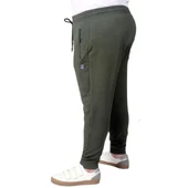 Büyük Beden Eşofman Altı DarPaça Zippered 22501 Haki - 3