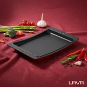 Lava Döküm Dikdörtgen Servis Tabağı. Ölçü 36x24cm.-Bordo - 7