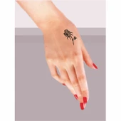 Gül Goncası Tattoo Geçici Dövme Şablonları Kına Kalıpları - 2