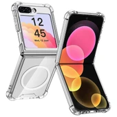 ScHitec Samsung Galaxy Z Flip 6 Magsafe Özellikli Şeffaf Kılıf - 1