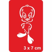 Sevimli kuş Tattoo Geçici Dövme Şablonları Kına Kalıpları thumbnail 1