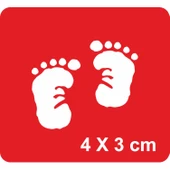 Bebek Ayak İzi Tattoo Geçici Dövme Şablonları Kına Kalıpları thumbnail 1