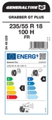 GENERAL 235/55R18 100H FR GRABBER GT+ 2025 YAZ LASTİĞİ thumbnail 2