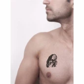 Reggae Efanesi Bob Marley Tattoo Geçici Dövme Şablonları Kına Kalıpları - 2
