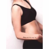 Beni Sadece Tanrı Yargılar El Yazısı Tattoo Geçici Dövme Şablonları Kına Kalıpları thumbnail 2