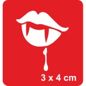 Vampir Dudak  Tattoo Geçici Dövme Şablonları Kına Kalıpları thumbnail 1