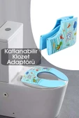 Portatif Katlanır Çocuk Klozet Adaptörü - Mavi - 1