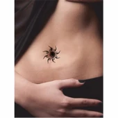 Güneş Tutulması Tattoo Geçici Dövme Şablonları Kına Kalıpları - 2