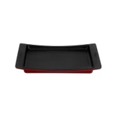 Lava Döküm Dikdörtgen Servis Tabağı. Ölçü 36x24cm.-Bordo - 1