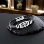 Hayat Ağacı Desenli Çelik Halatlı Erkek Bileklik 31834B17D3 thumbnail 3