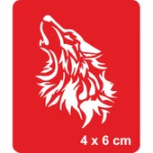 Bir Bozkurt Teslim Alınamaz! Tattoo Geçici Dövme Şablonları Kına Kalıpları thumbnail 1