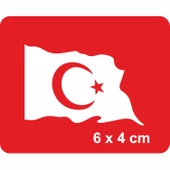 Dalgalanan Türk Bayrağı Tattoo Geçici Dövme Şablonları Kına Kalıpları thumbnail 1