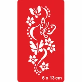 Bahar Şarkısı Kelebekler Tattoo Geçici Dövme Şablonları Kına Kalıpları - 1