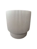 Çift Kalı Çizgili Modern Saksı - 3