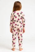 Lale Desenli Kız Çocuk Pijama Takımı - 7