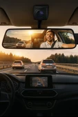 Araç İçi Dikiz Aynası DVR Kamera 3 Kamera HD 1080p  Gece Görüşlü Araç Kamerası - 7