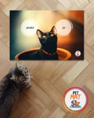 Petmat Kedi Mama Paspası , Kaymaz Taban , Yıkanabilir , Evcil Hayvan Paspası 015-S - 1