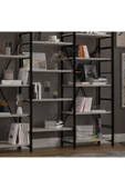 6 RAFLI METAL KİTAPLIK ÜÇ MODÜL  Kül Gri thumbnail 4