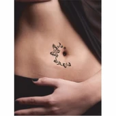 Kelebeğin Neşeli Hayatı Tattoo Geçici Dövme Şablonları Kına Kalıpları thumbnail 2