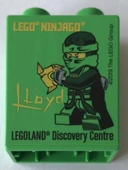 Legoland Discovery Centre 2019 Ninjago Lloyd Pattern Duplo Brick 1x2x2 thumbnail 1