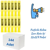 Kraf Fosforlu Kalem 330 Sarı 144 Adet - 1