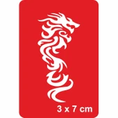 Klasik Ejderha Tattoo Geçici Dövme Şablonları Kına Kalıpları thumbnail 1