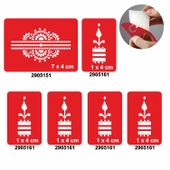 Bliek Ve Parmaklar 5'li Set Geçici Dövme Kına Şablonu - 1