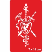 Keskin Savaşçı  Tattoo Geçici Dövme Şablonları Kına Kalıpları - 1