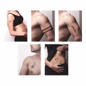 Kuşlar Ve Yıldızlar 5'li Set Geçici Dövme Kına Şablonu thumbnail 2