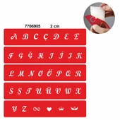 Büyük Boy El Yazısı Harf Bantı Yazı Şablonu - 1