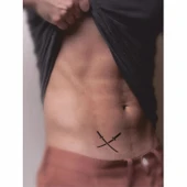 Samuray Kılıç  Tattoo Geçici Dövme Şablonları Kına Kalıpları thumbnail 2