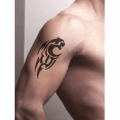 Tribal Jaguar Tattoo Geçici Dövme Şablonları Kına Kalıpları - 2