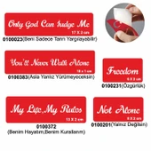 Süper Sloganlar 5'li Set Geçici Dövme Kına Şablonu thumbnail 1