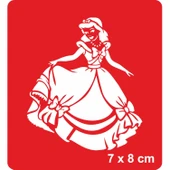 Prenses KIz Tattoo Geçici Dövme Şablonları Kına Kalıpları thumbnail 1