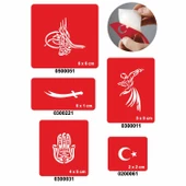 Evrensel Motifler 5'li Set Geçici Dövme Kına Şablonu thumbnail 1