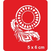 Düş Kapanı(Dream Catcher) Tüy Mandala  Tattoo Geçici Dövme Şablonları Kına Kalıpları thumbnail 1